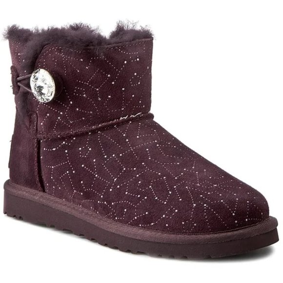 UGG Mini Bailey Button Bling Constellation Boot - Lodge Ankle - Picture 11 of 11